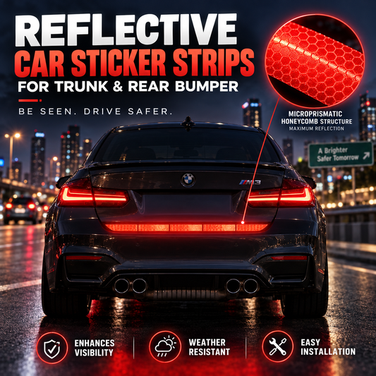 🚗 LIMITED‑TIME 50% OFF! 🔥Reflective Car Sticker Strips for Trunk & Rear Bumper