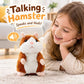 ✨Talende hamster-plysdyr – gentager alt, hvad du siger, ryster automatisk på hovedet – sjov for både børn og voksne.🎁