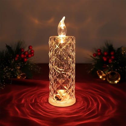 🕯️ 50 % RABAT NU! ✨ LED-krystallys – Romantiske bordlamper til natten🎁