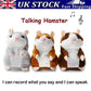✨Talende hamster-plysdyr – gentager alt, hvad du siger, ryster automatisk på hovedet – sjov for både børn og voksne.🎁