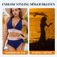 👙Hoch taillierte Bikini-Sets mit Bauchkontrolle und Farbblockdesign