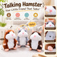 ✨Talende hamster-plysdyr – gentager alt, hvad du siger, ryster automatisk på hovedet – sjov for både børn og voksne.🎁