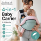 🎉 Udsalg 2026 — Over 30.000 solgt! 👶 4-i-1 åndbar bæresele – 0–36 måneder, foran/bagpå/med ansigtet indad/udad – håndfri komfort for forældre og baby! ✨