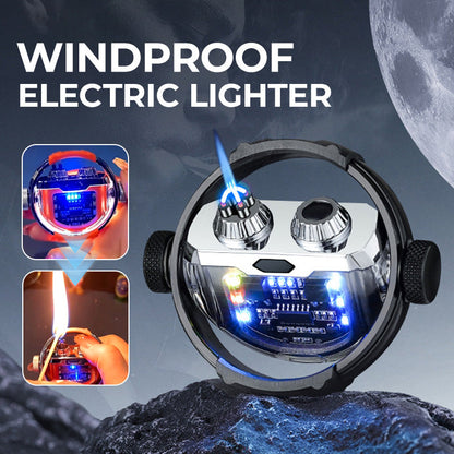 Creative Gyro Windproof Dual Arc Elektrisches Feuerzeug mit Licht