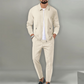 Herren stylisches Reversjacken- und Joggerhosen-Set in zwei Teilen