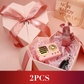 Herzförmige Geschenkbox mit Doppeltür und Schleife