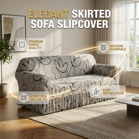 🛋️ Spar 50 %! 🏠 Strækbart betræk til sofaen – med flæset kant og et øjeblikkeligt nyt look ✨