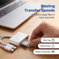 💻50 % RABAT NU! Universel 5-i-1-kortlæserhub – dobbelt Type-C-kortlæser med flere porte, adapter til højhastigheds-USB-dataoverførsel, kompatibel med mobiltelefoner, bærbare computere og kameraer
