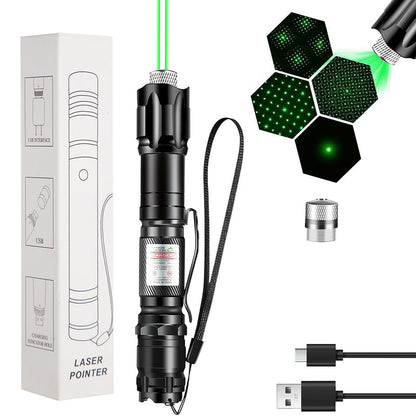 🛠️Bærbar, genopladelig rød og grøn laserlommelygte – USB-genopladeligt justerings- og inspektionsværktøj til mekanikere✨