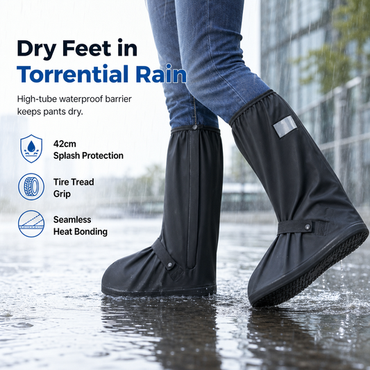 👢 50 % RABAT NU! 🌧️ Vandtætte støvleovertræk – skridsikker sål og reflekterende detaljer