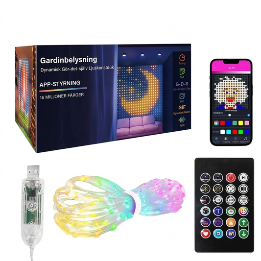 🎄 50 % RABAT! ✨ LED-lyskæde i gardinstil – vandtæt, til indendørs og udendørs brug ✨