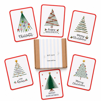 ⏳Time-Limited Special⏰ DIY Christmas Greeting Card Making Kit — Pre-Drawn Stitching Paths 🧵