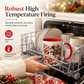 ☕✨Festlige keramiske krus med motiver af Highland-ko og snemand – tilføj lidt julemagi til hver eneste slurk!
