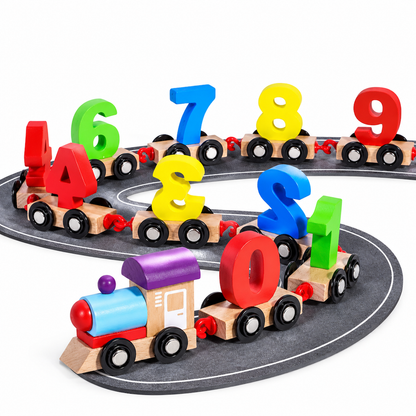 🚂 Montessori magnetisk trænumerstog – sjovt læringslegetøj til tidlig udvikling 🔢✨