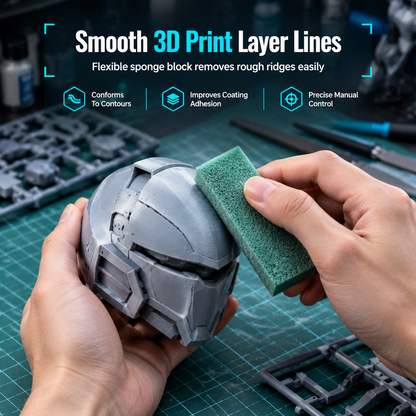 Slib- og poleringssvamp til 3D-printede modeller