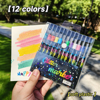Glitter Art Marker Set for Crafts & Drawing